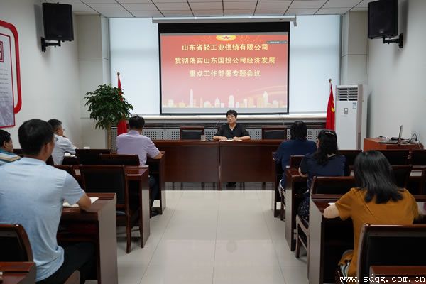 輕工供銷公司召開貫徹落實山東國投公司經(jīng)濟發(fā)展重點工作部署專題會議